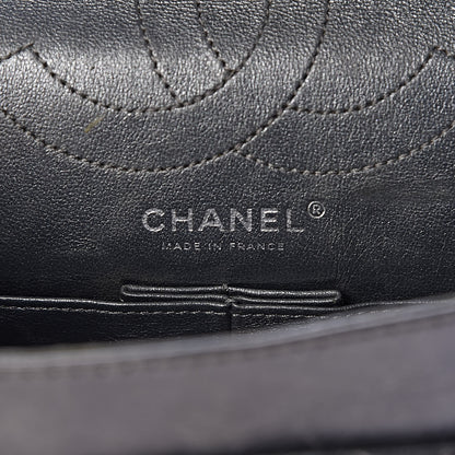 Chanel Metallic Aged Calfskin Quilted 2.55 Reissue 225 Flap Dark Silver 6 of 16