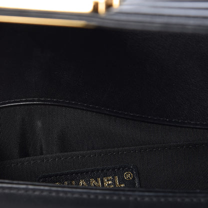 Chanel Lambskin Chevron Medium Boy Flap Black 7 of 12