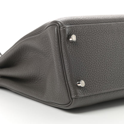 Hermes Taurillon Clemence Kelly Retourne 32 Graphite 9 of 13