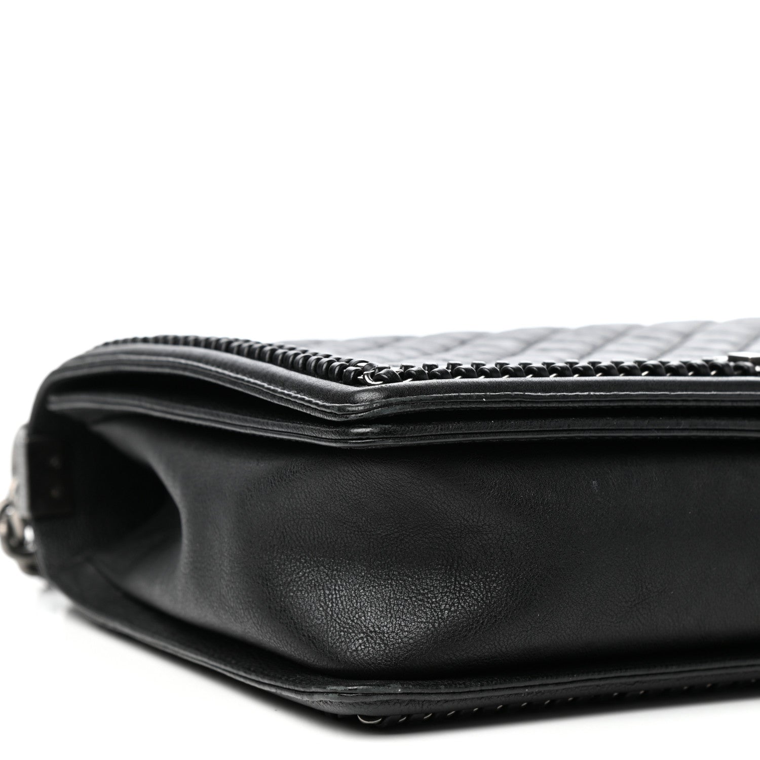 Chanel Calfskin Quilted New Medium Boy Top Handle Flap Black 8 of 10