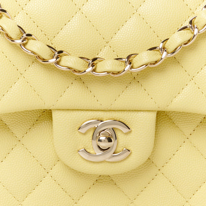 Chanel Caviar Quilted Small Double Flap Light Yellow 9 of 12