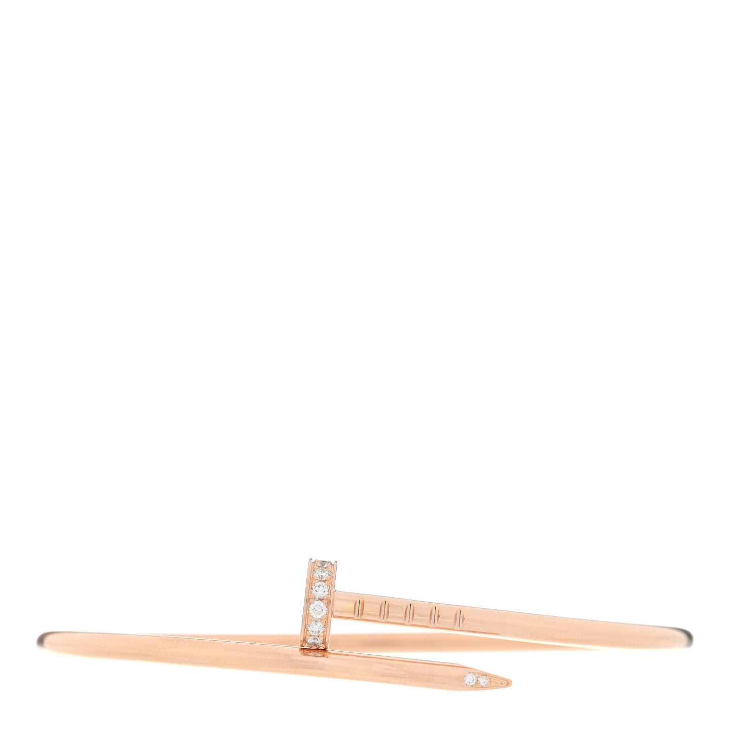 18K Pink Gold Diamond Small Juste Un Clou Bracelet 15