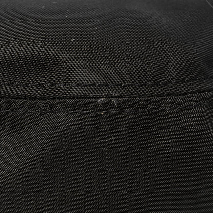 Prada Re-Nylon Faux Fur Metal Triangle Logo Womens Bucket Hat M Black Alabastro 8 of 8