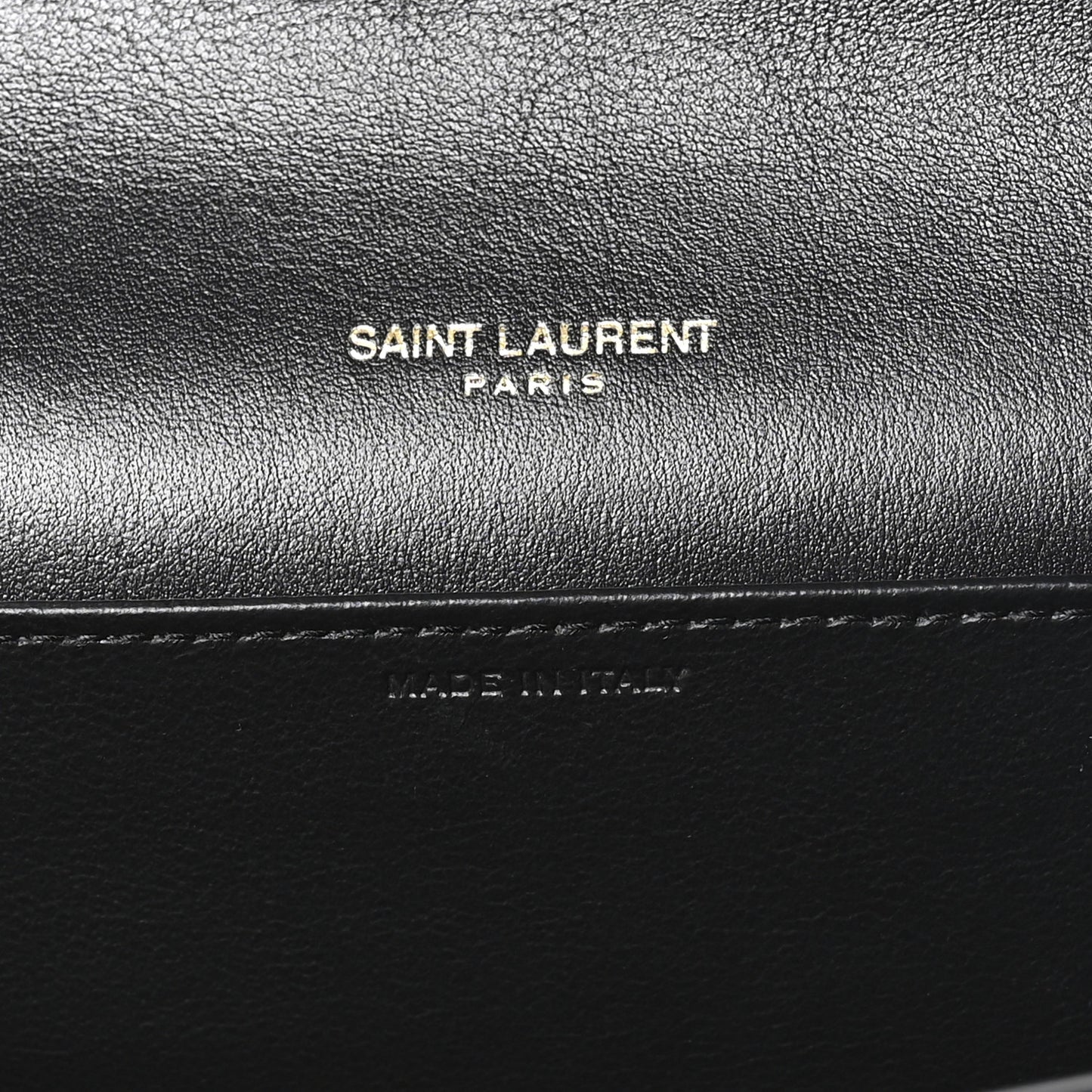 Crinkled Calfskin Uptown Chain Wallet Black