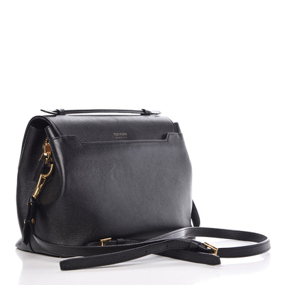 Tom Ford Calfskin Medium Leonica Padlock Satchel Bag Black 3 of 14