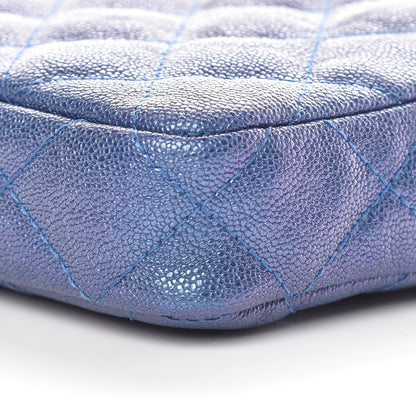Chanel Iridescent Caviar Quilted Clutch With Chain Dark Blue 12 of 13