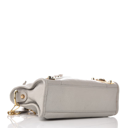Balenciaga Chevre Gold Metallic Edge Hardware Mini City Gris Glace 4 of 9
