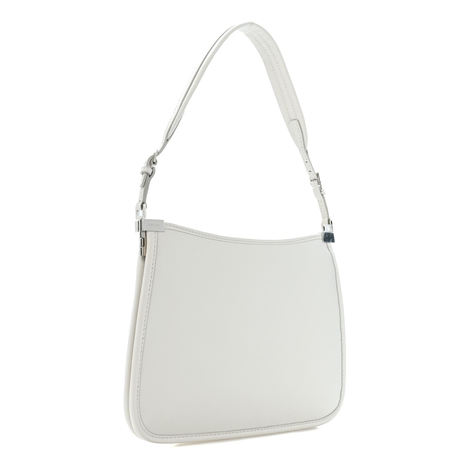 Gucci Calfskin Horsebit Slim Shoulder Bag White 3 of 10
