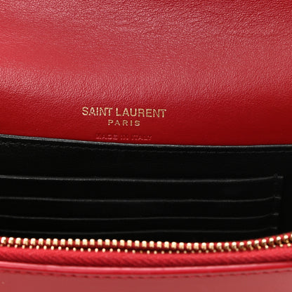 Saint Laurent Smooth Calfskin Monogram Kate Belt Bag Red 6 of 9