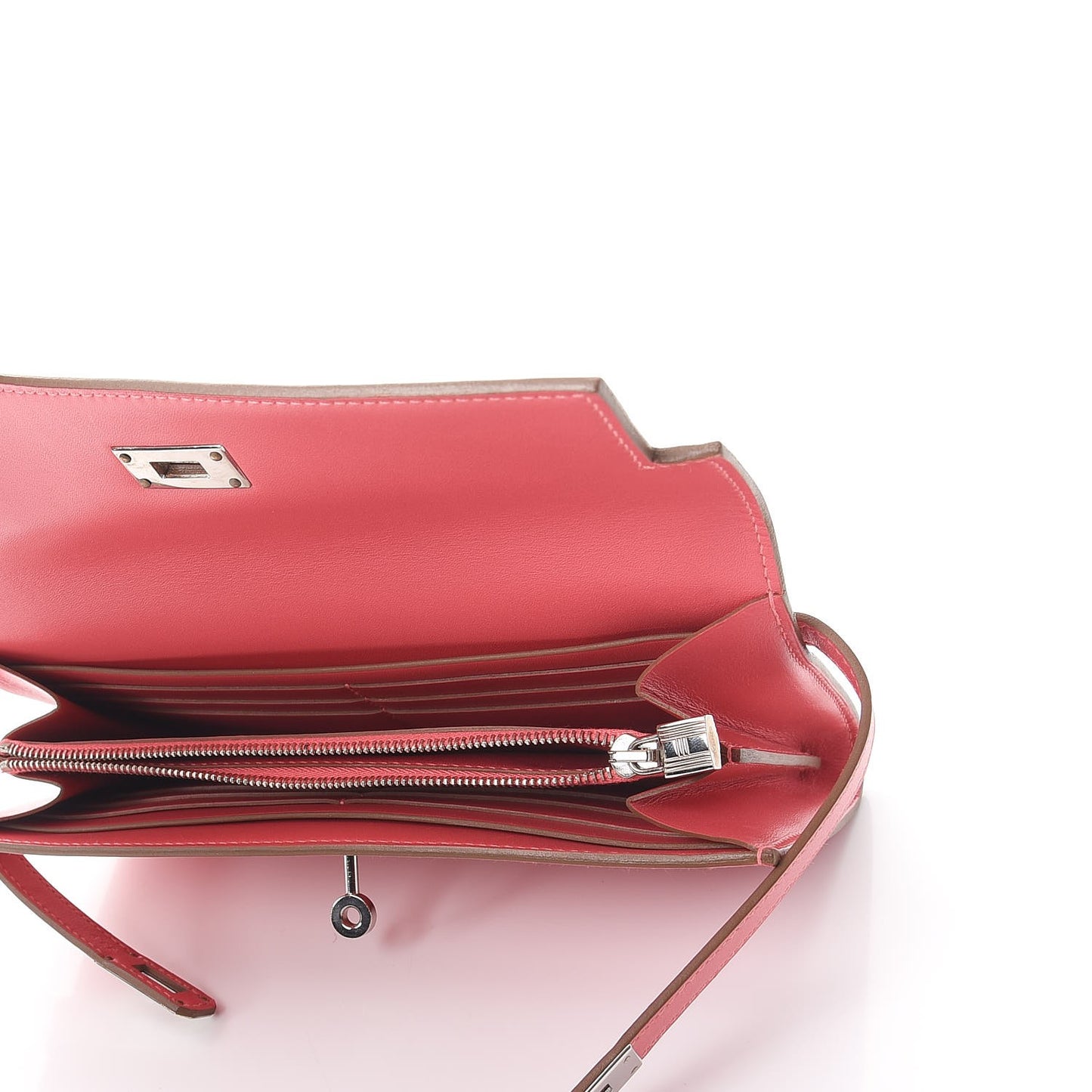 Tadelakt Kelly Longue Wallet Rose Lipstick
