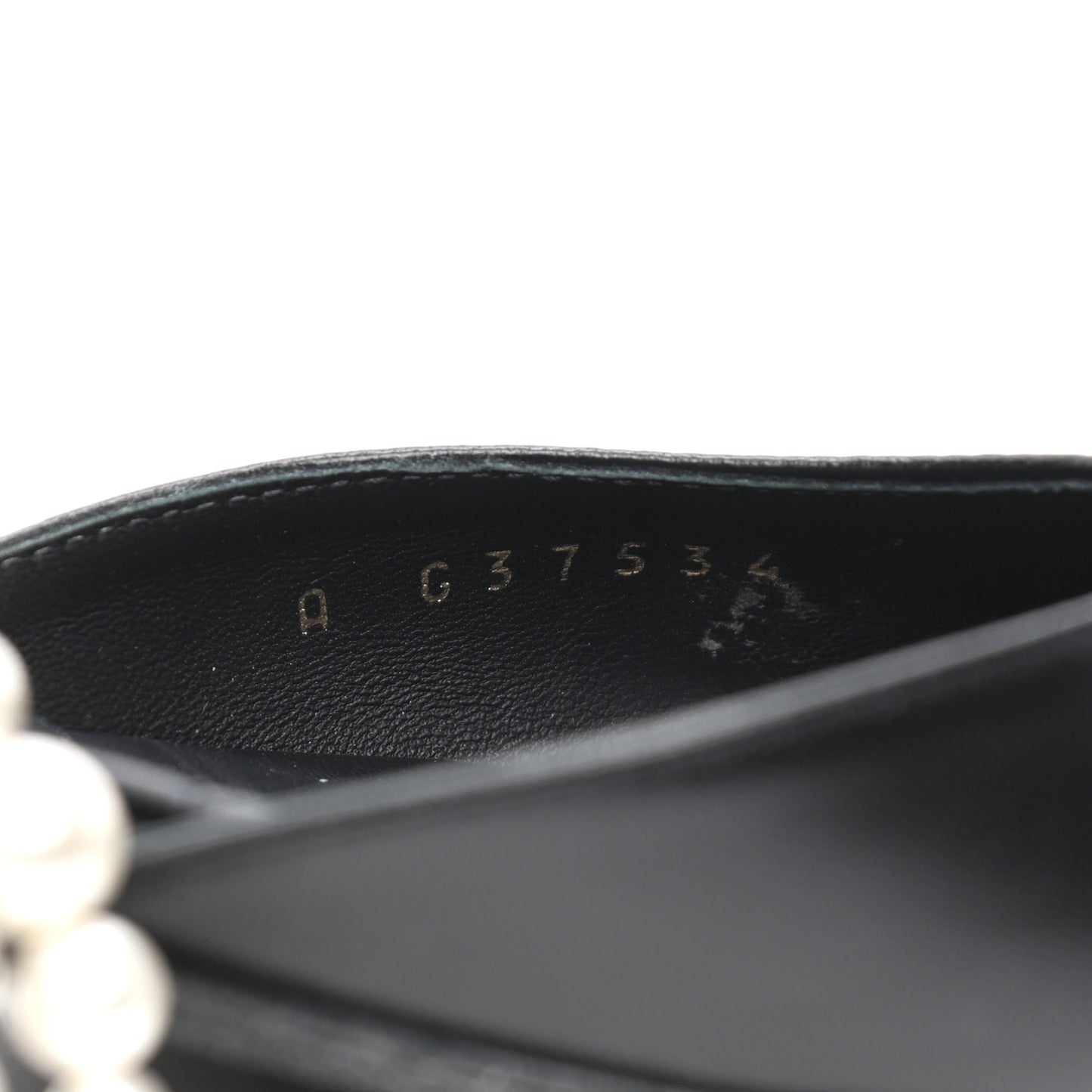Lambskin Grosgrain Cap Toe Pearl Slingbacks 36 Black