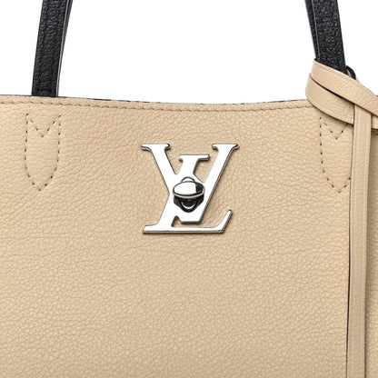 Louis Vuitton Calfskin Lockme Cabas Vanille Black 11 of 15