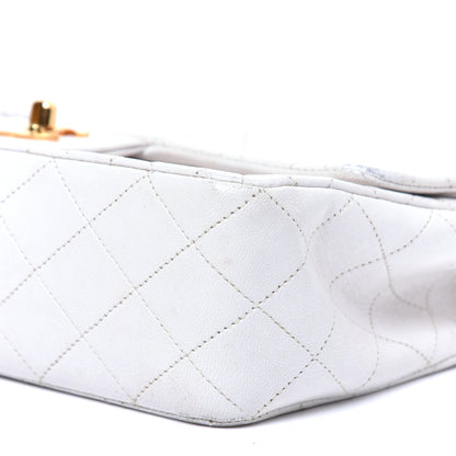 Chanel Lambskin Quilted Medium Double Flap White 9 of 14