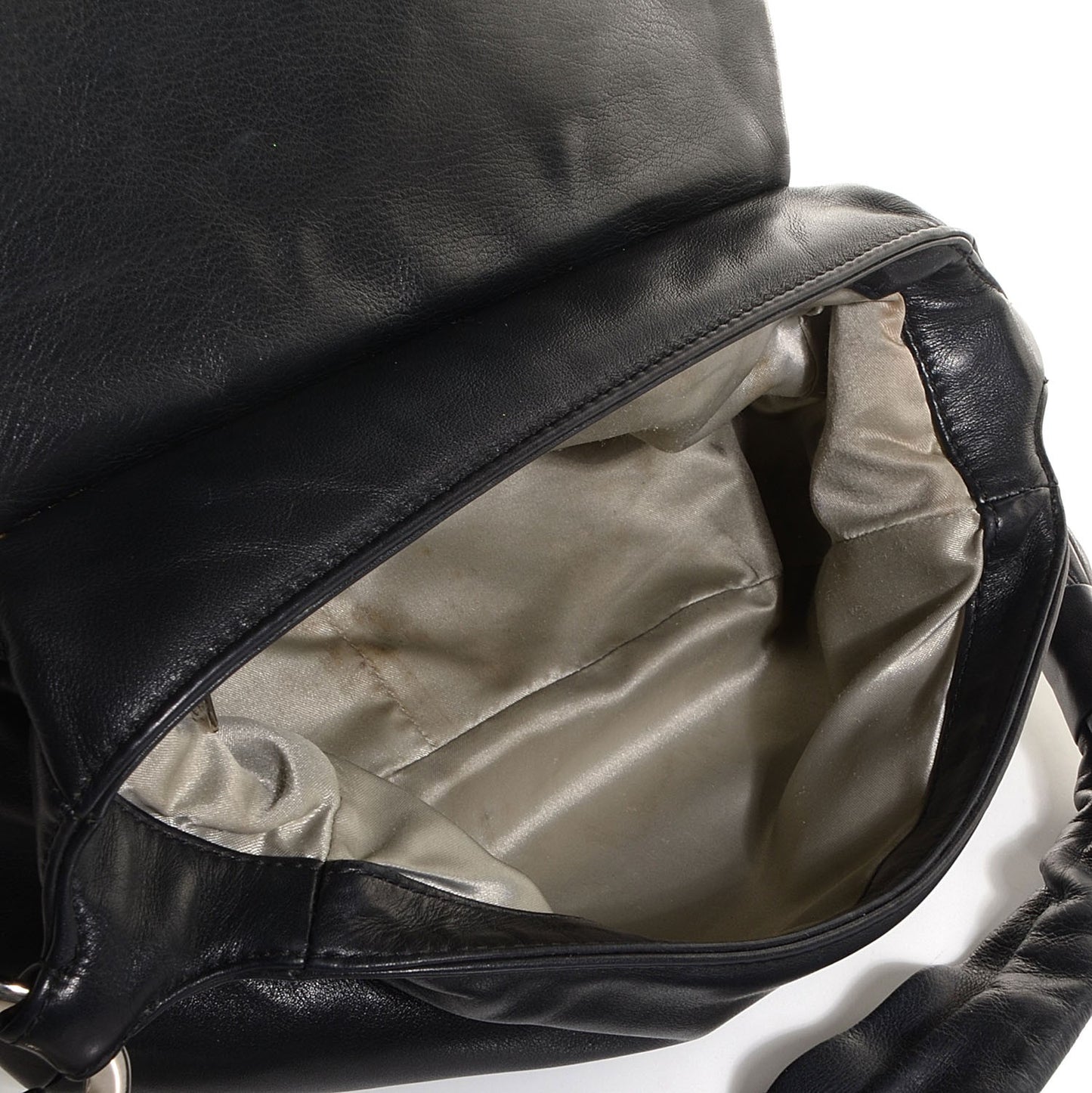 Lambskin Quilted Flap Bag Black