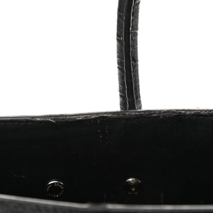 Saint Laurent Calfskin Crocodile Embossed Baby Sac De Jour Black 23 of 28