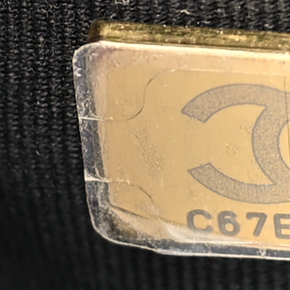 Shiny Aged Calfskin Quilted Nano Kelly Shopper Black