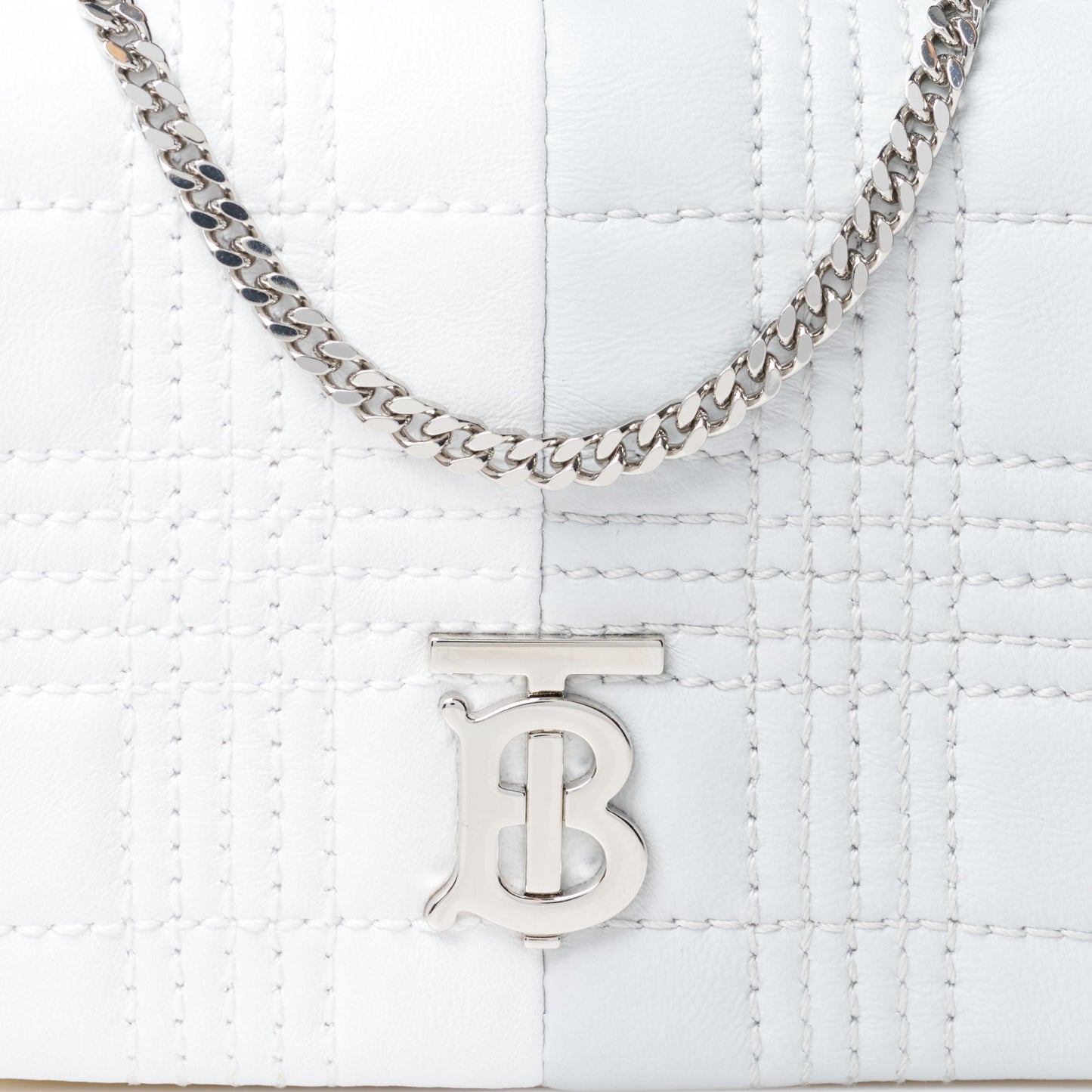 Lambskin Quilted Mini Lola Bag White Grey Yellow