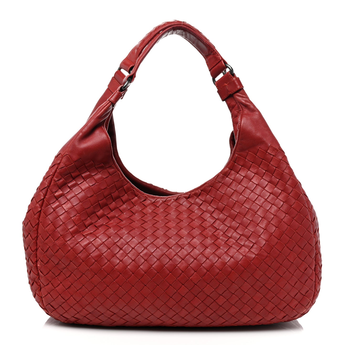 Nappa Intrecciato Medium Campana Hobo Red