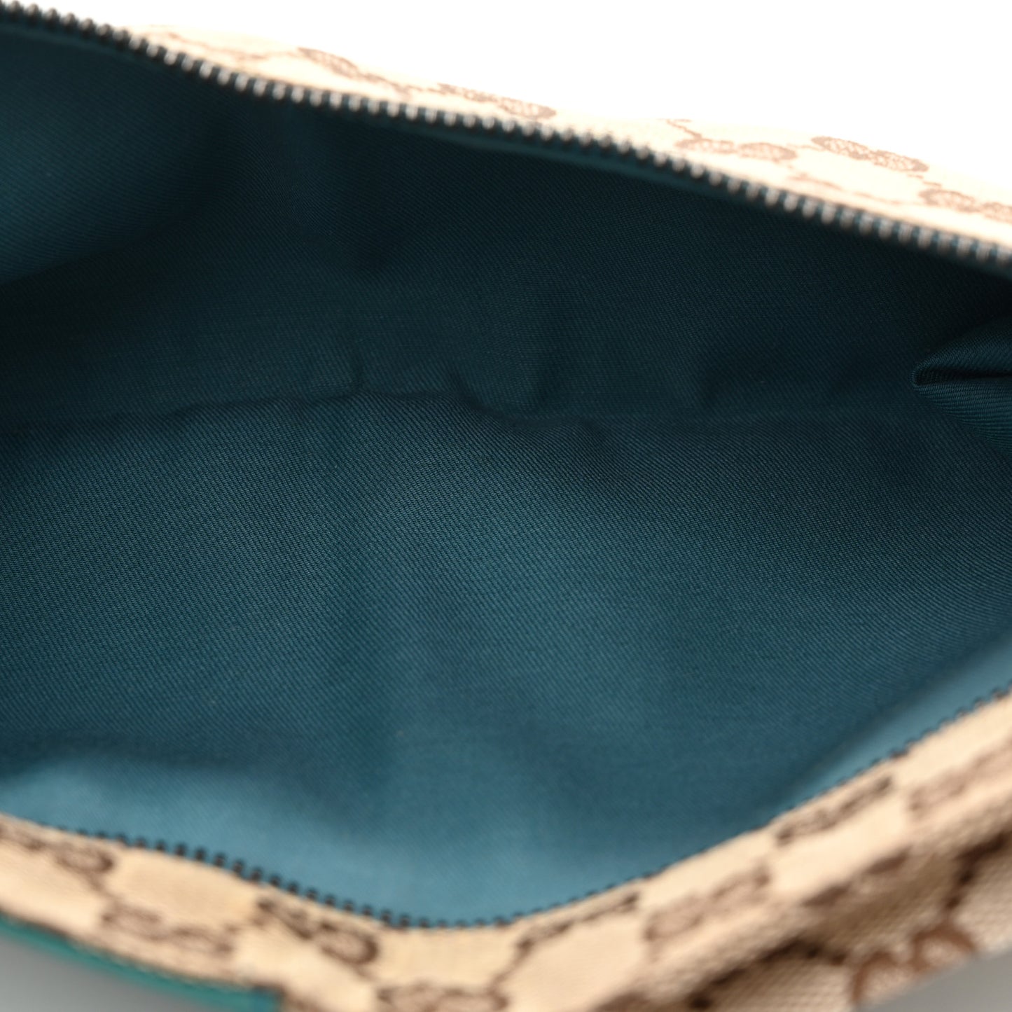 GG Monogram Web Double Pocket Belt Bag Turquoise