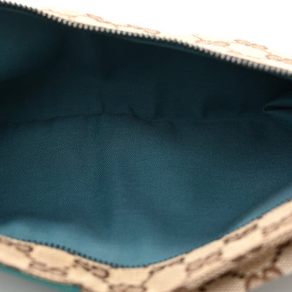 Gucci GG Monogram Web Double Pocket Belt Bag Turquoise 5 of 14