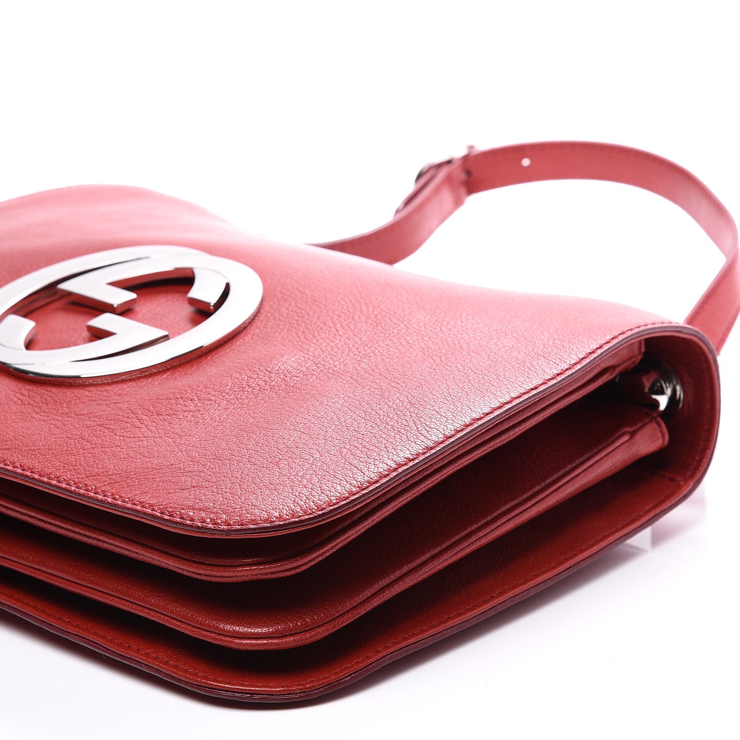 Gucci Calfskin Blondie Medium Flap Red 8 of 10