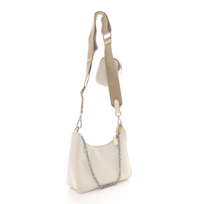 Prada Nylon Re-Edition 2005 Shoulder Bag White 3 of 13