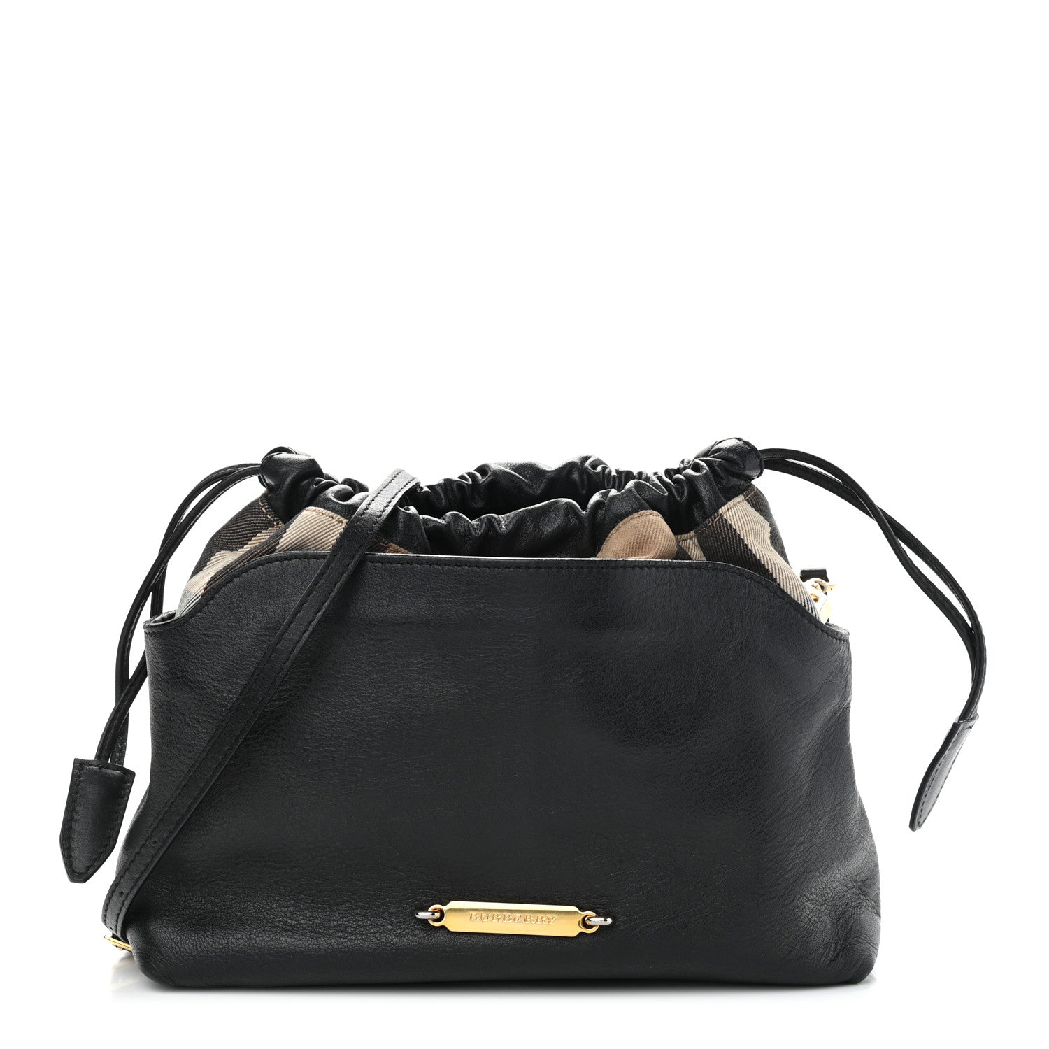 Burberry Calfskin House Check Little Crush Black 1 of 12