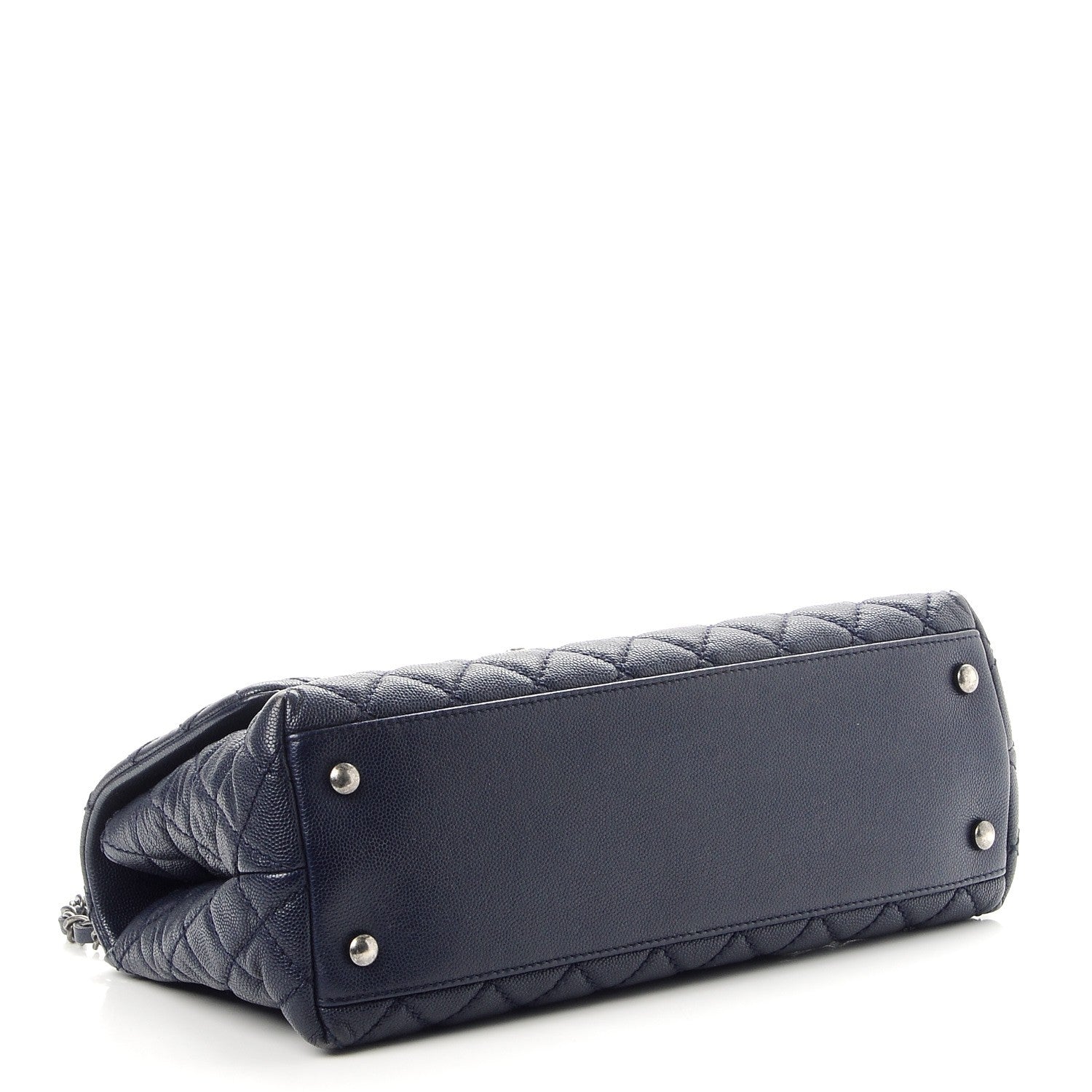 Chanel Caviar Quilted Small Coco Handle Flap Navy 4 of 10