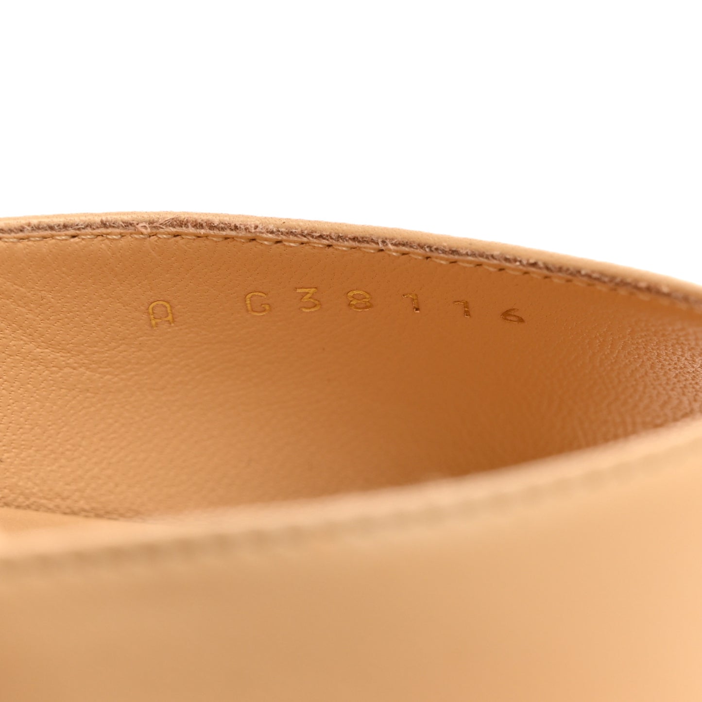 Lambskin Platform Sandals 41 Beige