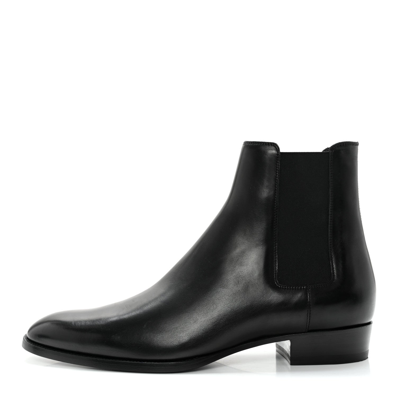 Saint Laurent Calfskin Mens Wyatt Chelsea Boots 45 Black 1 of 12