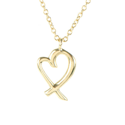 Tiffany 18K Yellow Gold Small Paloma Picasso Loving Heart Pendant Necklace 3 of 6