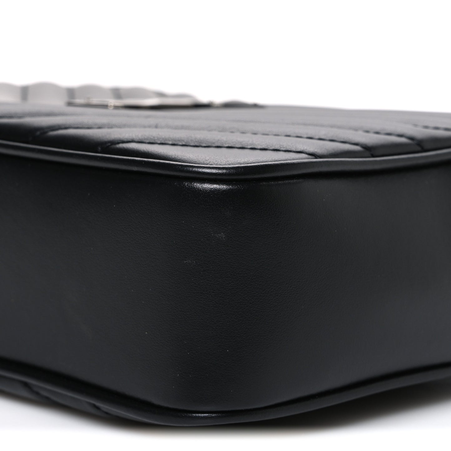 Calfskin Matelasse Monogram Lou Camera Bag Black