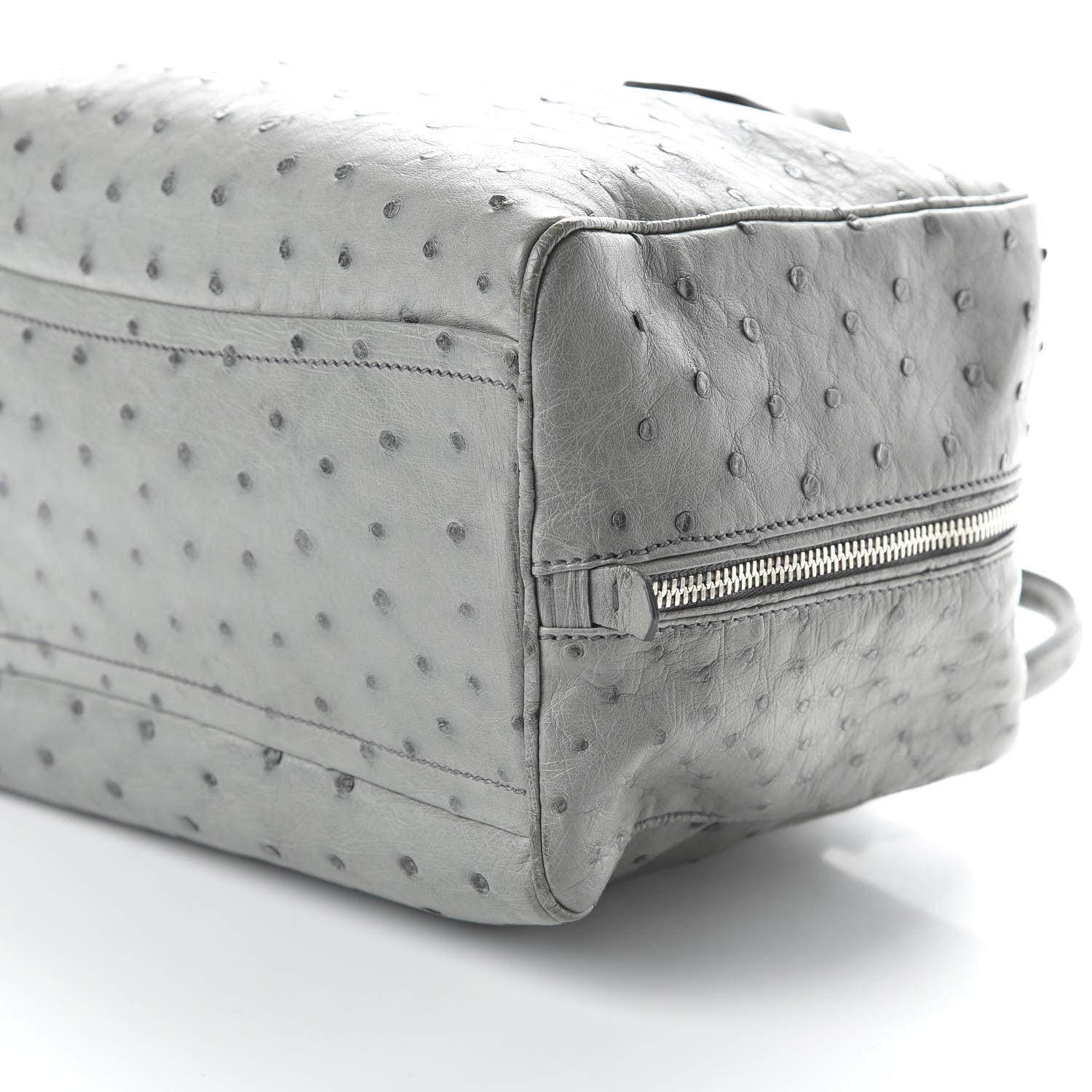 Prada Ostrich Lage Inside Tote Grey 6 of 9