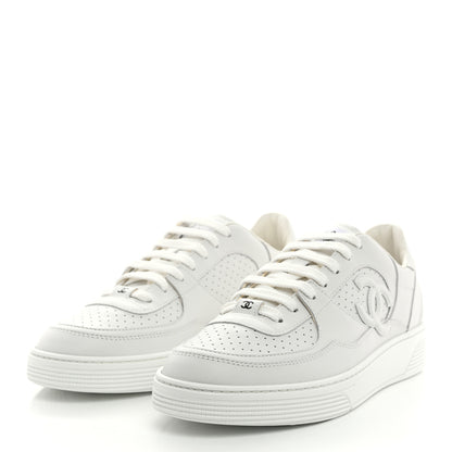Chanel Calfskin Womens CC Sneakers 41 White 3 of 10
