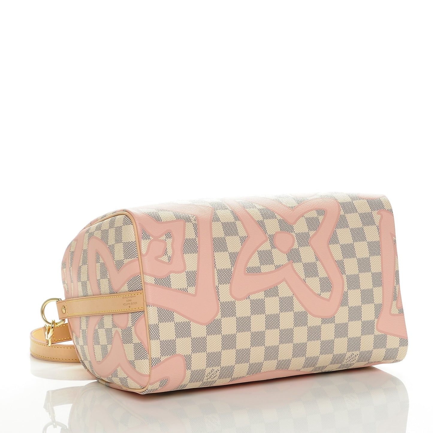 Damier Azur Tahitienne Speedy Bandouliere 30 Rose Ballerine