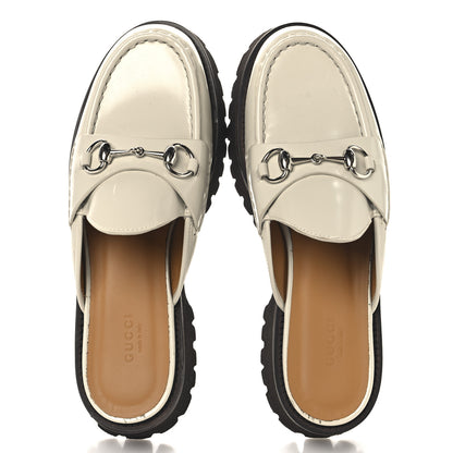 Gucci Cordovan Lux Horsebit Platform Mules 39.5 Mystic White 2 of 12