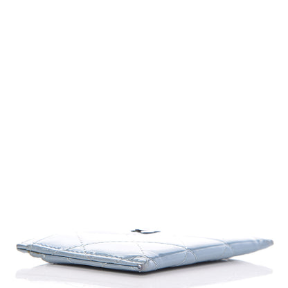 Chanel Patent Calfskin Quilted Card Holder Light Blue 4 of 17