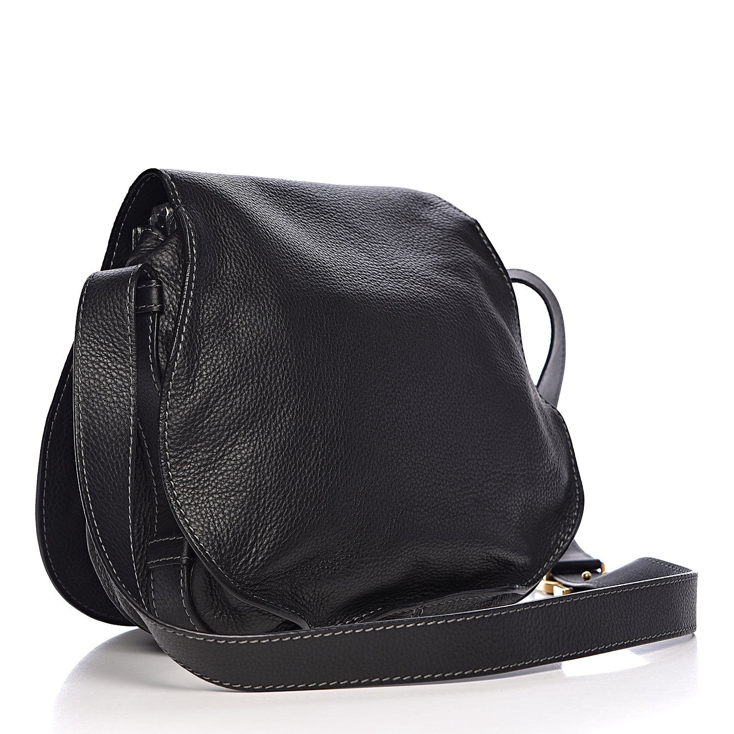 Chloe Calfskin Medium Marcie Round Crossbody Bag Black 3 of 10