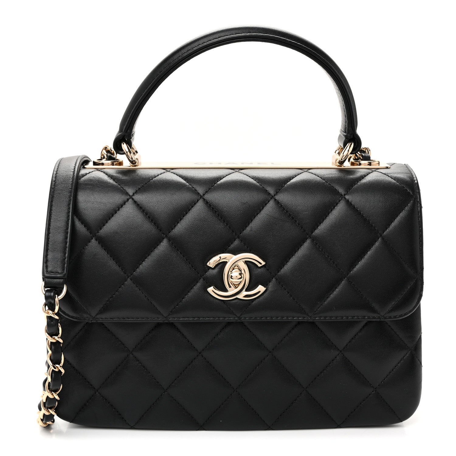 Chanel Lambskin Quilted Small Trendy CC Dual Handle Flap Bag Black 1 of 10