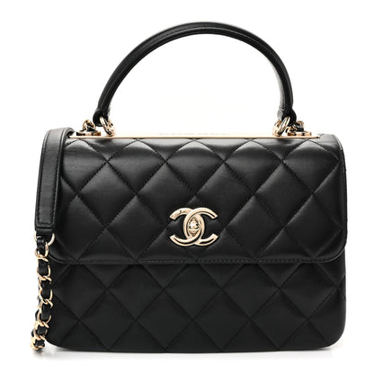 Chanel Lambskin Quilted Small Trendy CC Dual Handle Flap Bag Black 1 of 10