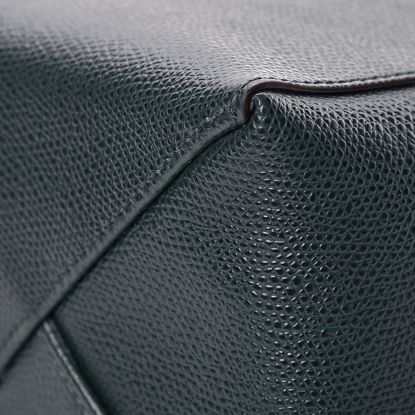 Grained Calfskin Small Vertical Cabas Amazone