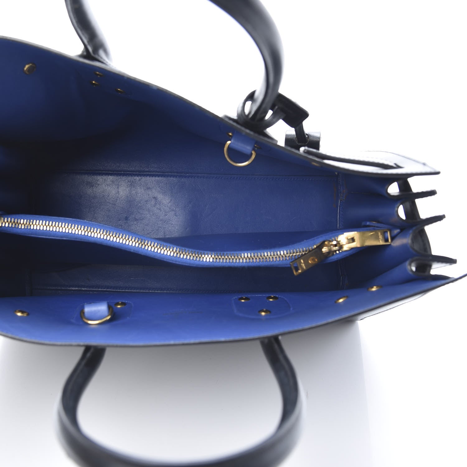 Saint Laurent Calfskin Small Sac De Jour Black Royal Blue 5 of 20