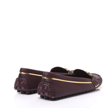 Louis Vuitton Calfskin Oxford Loafers 36.5 Bordeaux 4 of 8