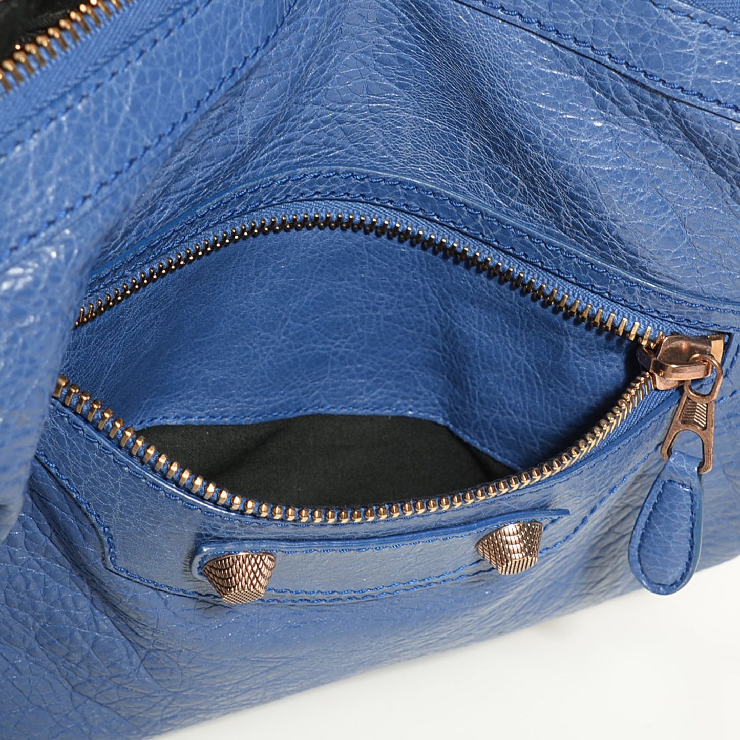 Agneau Giant 12 Rose Gold Hardware Day Hobo Bleut Bleu Glacier