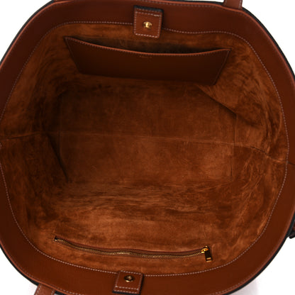 Celine Grained Calfskin Triomphe Medium Cabas Anais Tan 5 of 11