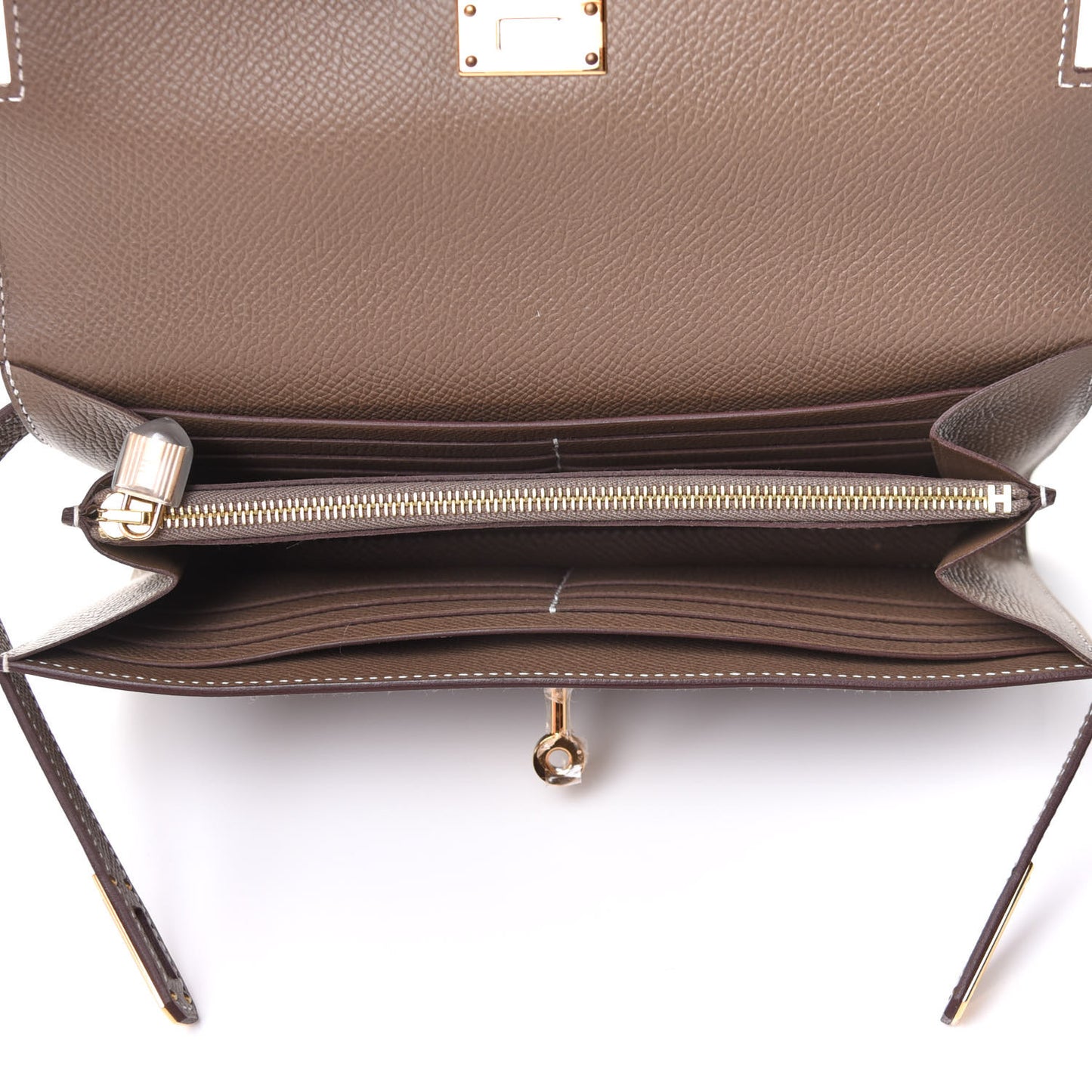 Epsom Kelly Longue Wallet Etoupe