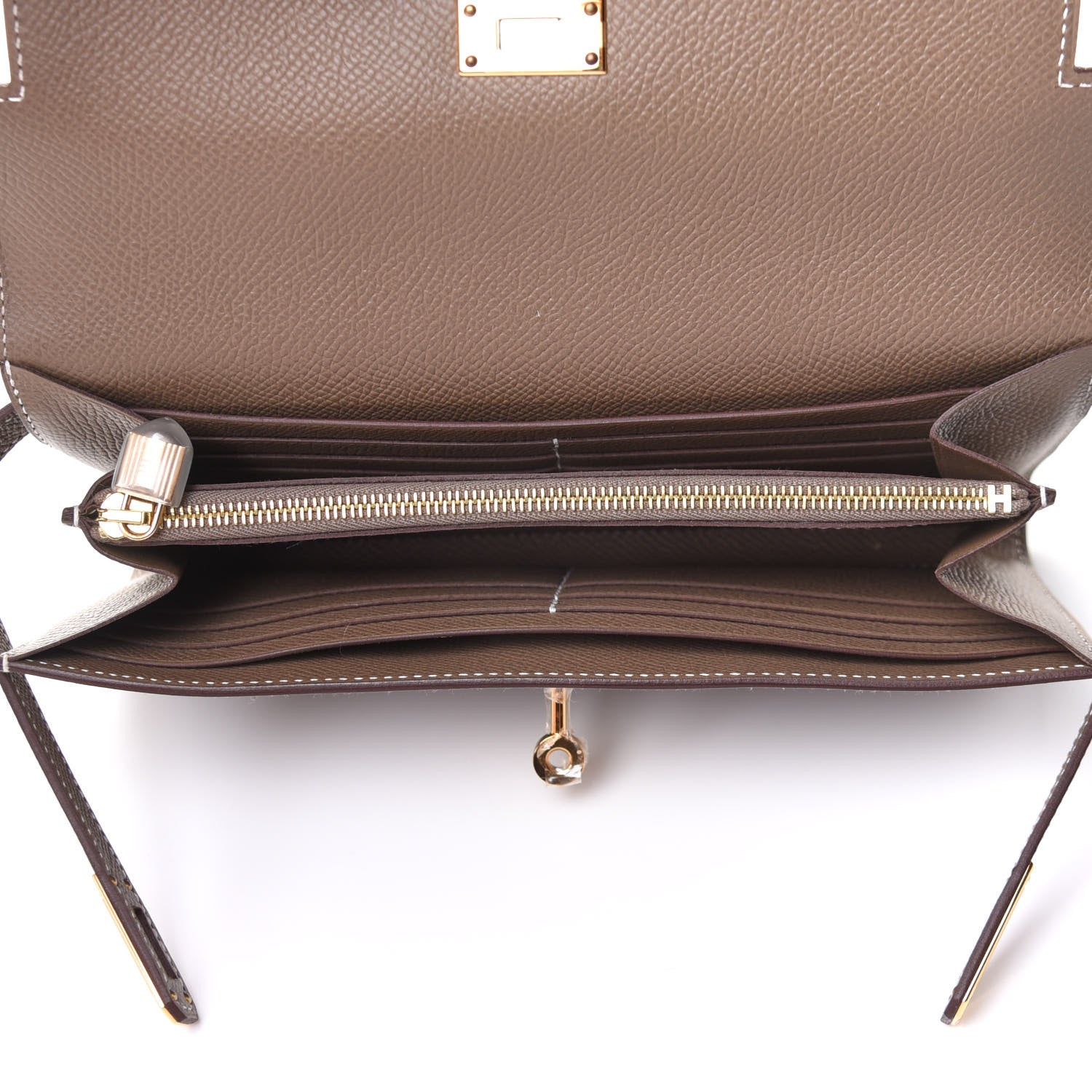 Hermes Epsom Kelly Longue Wallet Etoupe 5 of 8