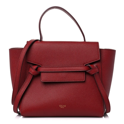 Celine Grained Calfskin Nano Belt Bag Ruby 1 of 11