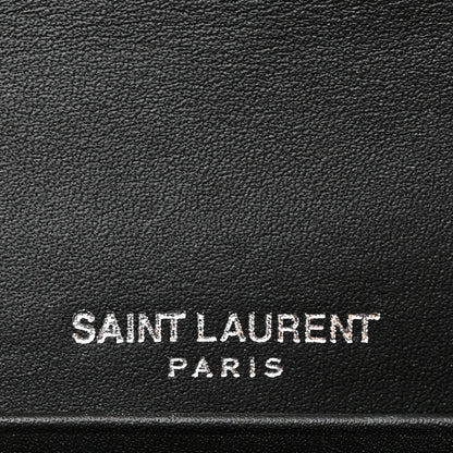 Saint Laurent Patent Calfskin Matelasse Monogram Vicky Chain Wallet Neon Yellow 7 of 18