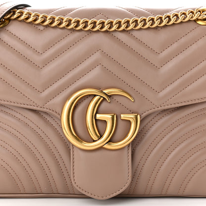 Gucci Calfskin Matelasse Medium GG Marmont Shoulder Bag Porcelain Rose 8 of 12